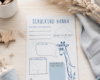 Personalized guest cards for the first day of school 2026 | Back-to-school gift | First day of school for girls and boys | First day of school decorations | Guest book for the start of school