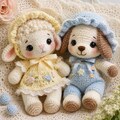 Crochet Lamb & Puppy Doll Pattern PDF product logo