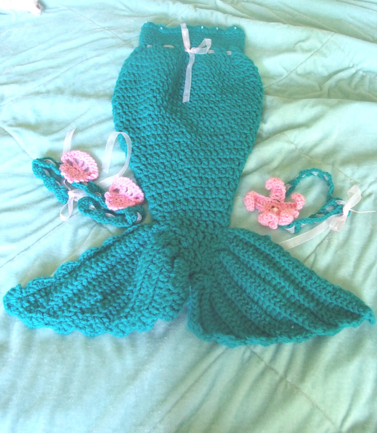 Little Girls Mermaid Tail Photo Prop Costume Outfitmermaid Etsy