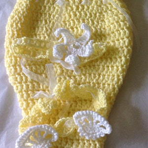 Baby Girl Mermaid Outfit - New Baby gift - Baby Mermaid Costume - Mermaid photo prop - Crochet Mermaid Tail - Yellow Mermaid - Birthday UK