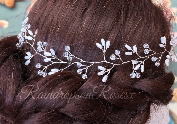 Wedding Hair Vine Crystal Hair Vine Flower Crown Braid Etsy