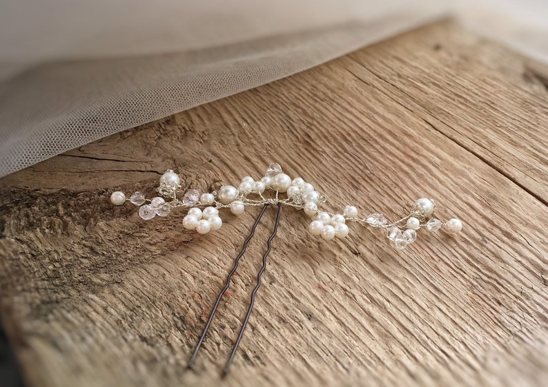 Ballet recital garden party hair vine Holy communion Bridesmaid Wedding Hair Pin Bridal Headpiece Bun pin Prom Flowergirl