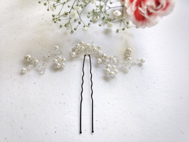 Ballet recital garden party hair vine Holy communion Bridesmaid Wedding Hair Pin Bridal Headpiece Bun pin Prom Flowergirl