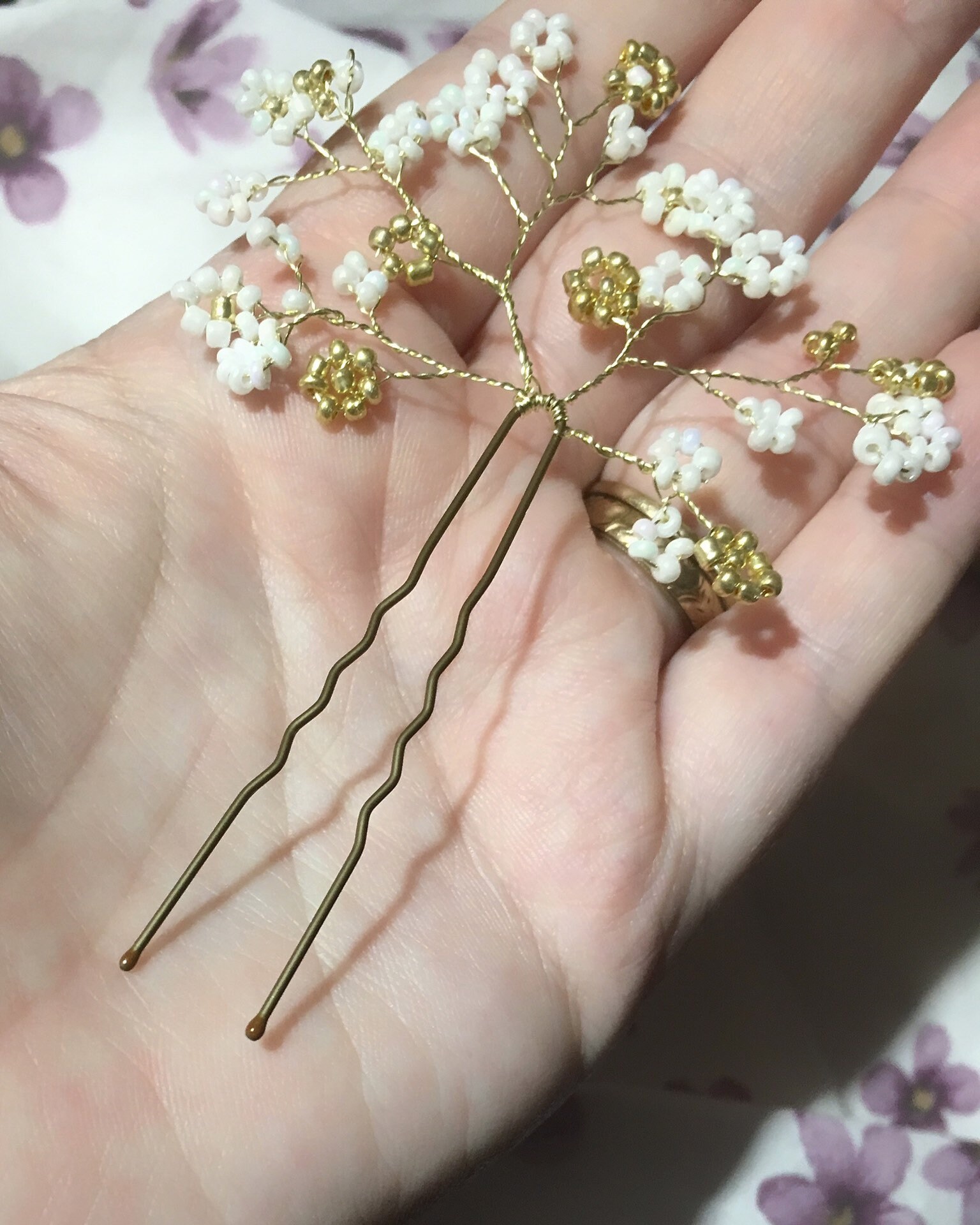 Hochzeit Haarnadeln Brotchen Clips Gold Schleierkraut Etsy