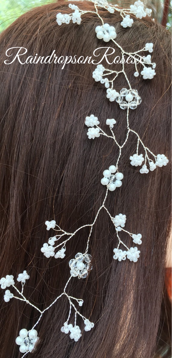 Bridal Hair Vine Wedding Hair Vine Long Hair Vine Bridal Etsy