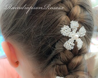 Épingles à cheveux de mariage en perles, épingles à cheveux fleur, gypsophile, floral, accessoire pour cheveux de mariée, demoiselle d'honneur, bal de promo, fête, lot de 3/5/10