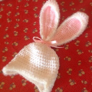 Baby Bunny Rabbit Crochet hat, Newborn to 1 year image 2