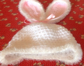 Bonnet au crochet Baby Bunny Rabbit, Nouveau-né à 1 an