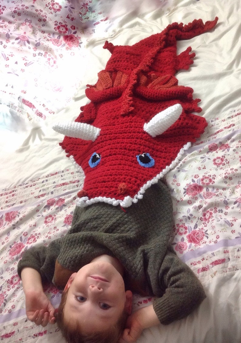 Crochet Dragon Blanket chunky knit snuggle sack Cocoon. Etsy