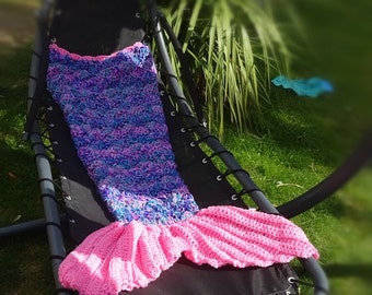 Crochet Mermaid Tail Blanket Chunky Cosy Comfy Snuggle Sack in Baby, Child and Adult sizes. Christmas valentines gift for her Handmade in UK