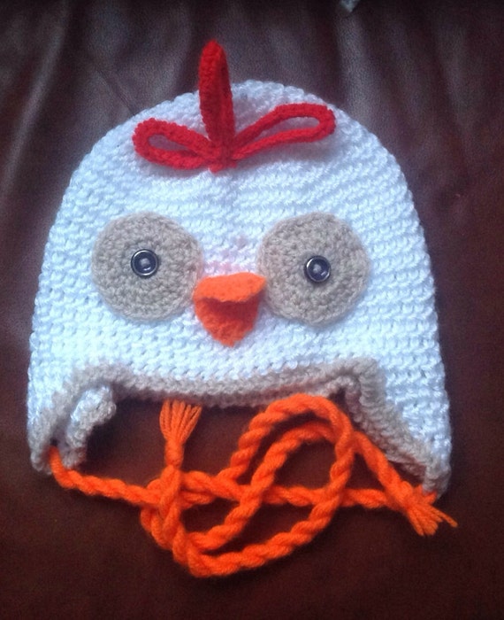 Knitted Hat Crochet Chicken Hat Pattern Free Baby Chicken Rooster
