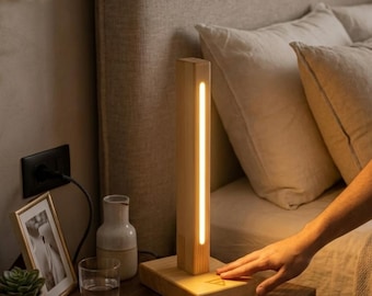 Handmade Wooden Touch Mini Lamp