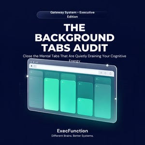 The Background Tabs Audit | ADHD Working Memory & Open Loop Tracker | Neurodivergent Cognitive RAM Diagnostic PDF