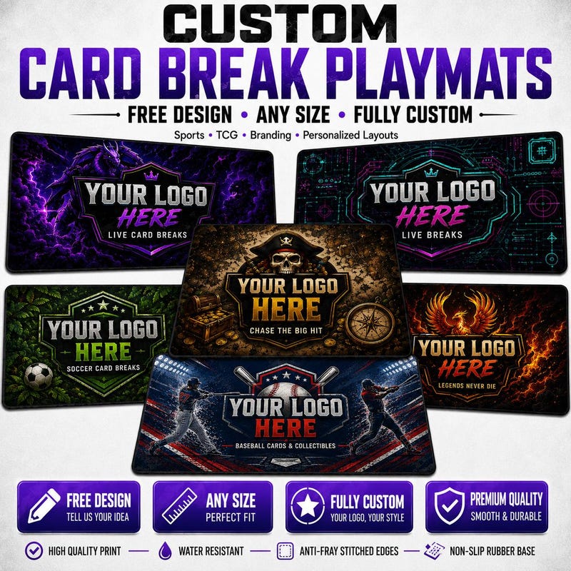 Custom Card Break Mat - Etsy