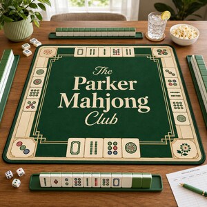 Tapis de table de mahjong personnalisé, cadeau antidérapant sur mesure pour les joueurs de club