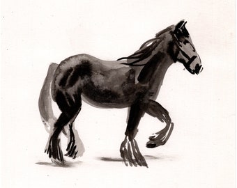 Horse, original ink painting