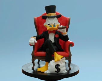 Dagobert Duck figuur | PLA-verzamelstandbeeld | Drip McDuck-decor