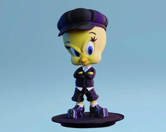 Tweety-figuur | Peaky Blinders-standbeeld gangster | Handgemaakt verzamelobject Urban Looney Tunes | Cadeau