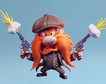 Yosemite Sam-figuur | Peaky Blinders-standbeeld gangster | Handgemaakt verzamelobject | Cadeau