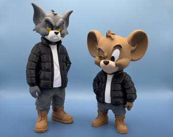 Tom and Jerry Figure Bundle | 3D Printed PLA Streetwear Collectible Duo