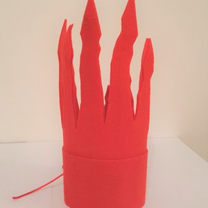 Red felt Gothic lady gaga drag race crown headpiece