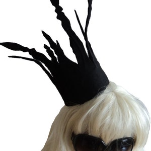 HALLOWEEN LADY GAGA inspired black crown. bad romance. Fancy dress, black Gothic crown image 1