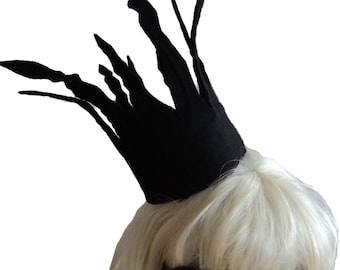 HALLOWEEN LADY GAGA inspired black crown. bad romance. Fancy dress, black Gothic crown