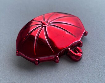 Metallic Umbrella Brooch Metallic