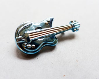 Vintage Guitar Brooch Pin