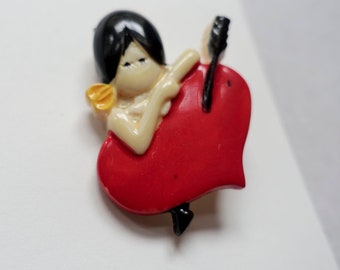 Heart Arrow Brooch Cupid Vintage