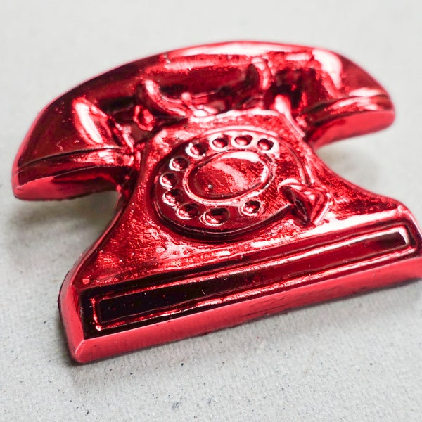 Vintage Telephone Brooch