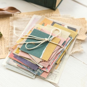 Papperspaket för vintage-scrapbooking, Cottage Garden-serien, 60 ark bakgrundspapper för journaler, blommigt skräpjournalmaterial, DIY-collagepapper
