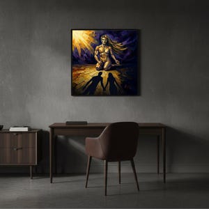 Eden Awakening - Abstrakt figurativt konsttryck | Andlig geometrisk nedladdning | Filosofisk väggkonst | Hög upplösning