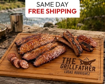 Tabla de cortar personalizada, tabla para barbacoa y servir queso personalizada, regalo para el Día del Padre, el mejor regalo de Navidad, regalo para un nuevo hogar, regalo para papá