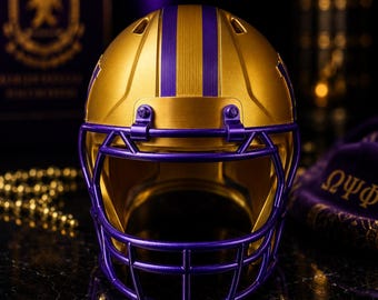 Omega Psi Phi Fraternity Inc 3D Printed Mini Football Helmet | Ques Collectible | Alumni Decor