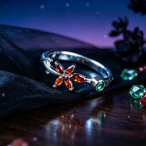 Inspired by Genshin Impact Dottore Adjustable Ring - Alloy Fandom Jewelry with Blue Crystal for Fatui Fans