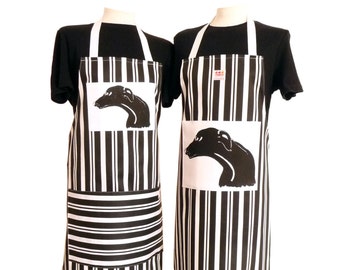 Hand printed Greyhound Apron