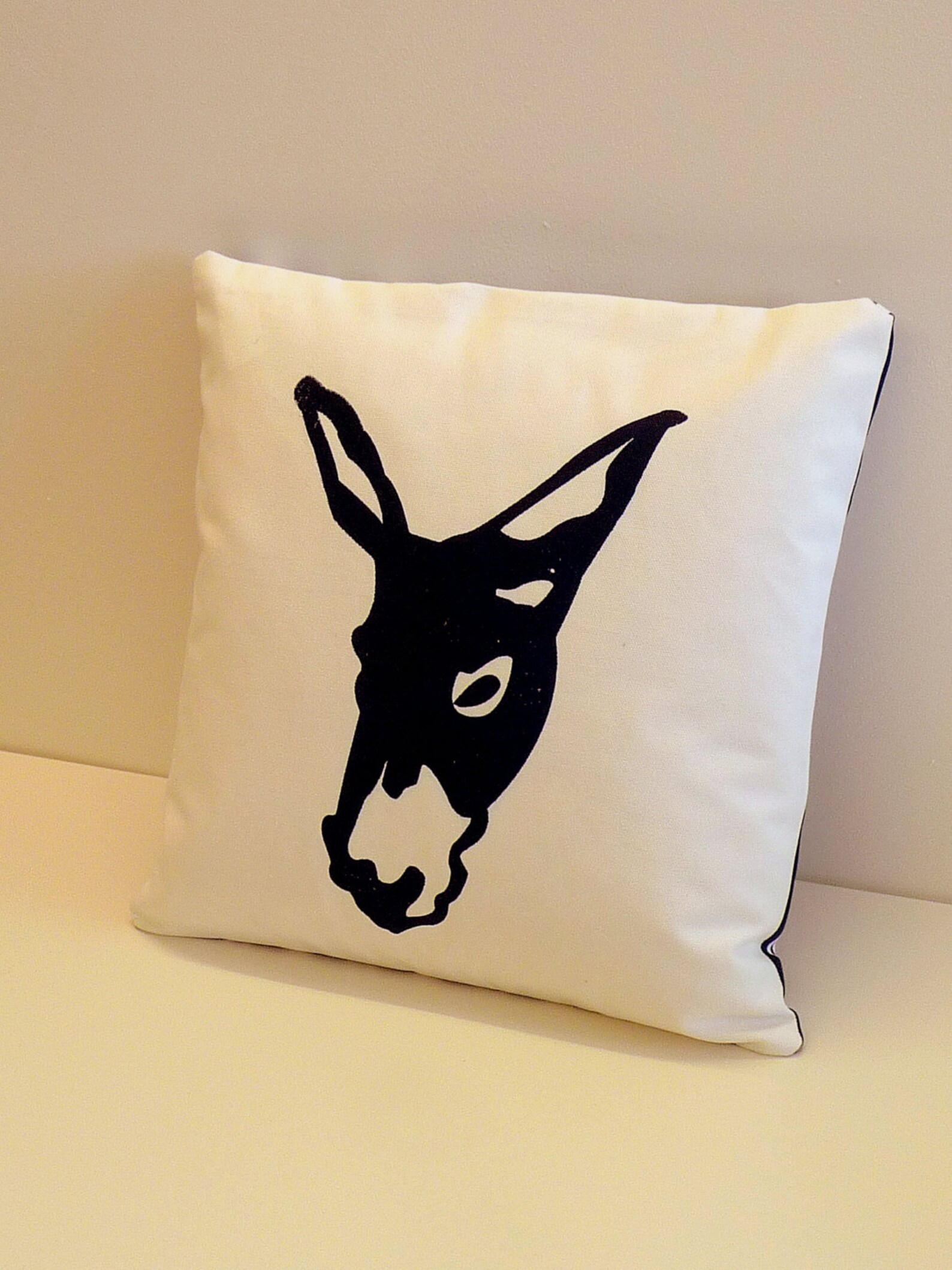 Blue or Red Donkey Cushions Etsy