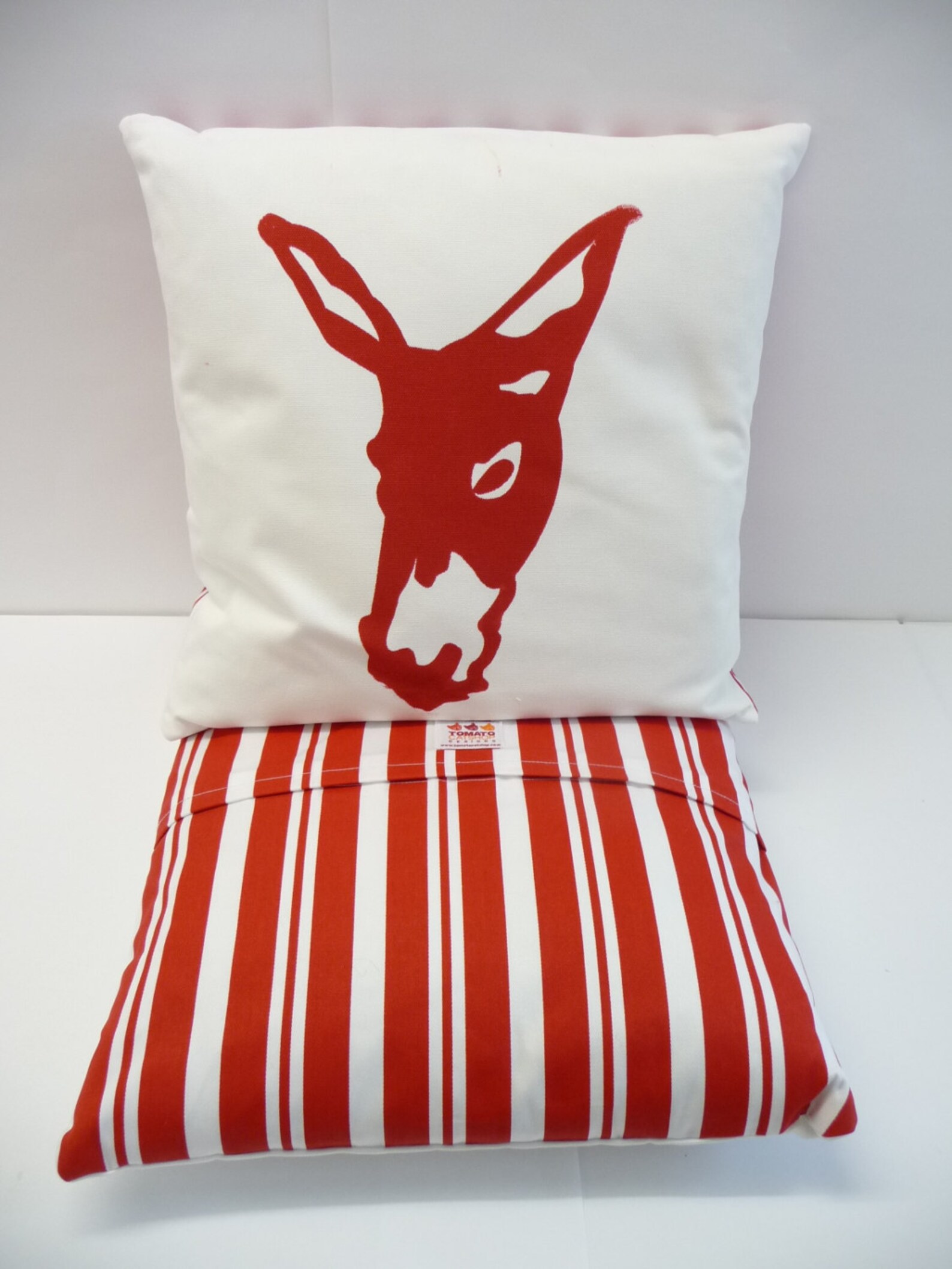 Blue or Red Donkey Cushions Etsy