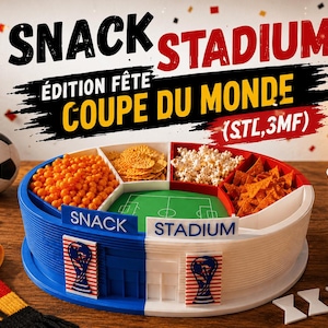 Game Day Snack Stadion | Modulaire patatschotel | Serveerschaal Sports Arena | Dienblad voetbalfeest met bekerhouder