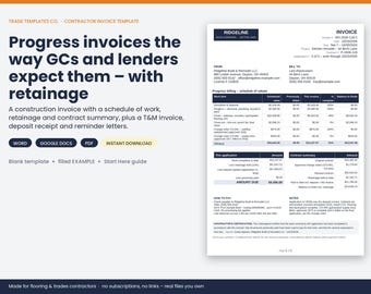 Contractor Invoice Template template