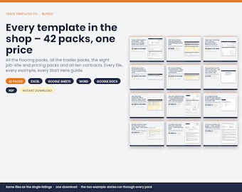 Everything Bundle of 42 contractor templates