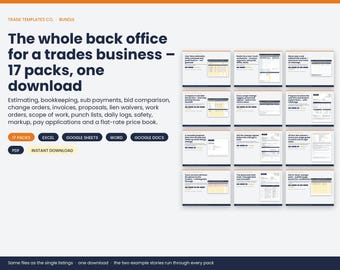 Contractor Office Bundle template