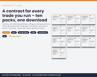 Contract Library: 10 Trades template
