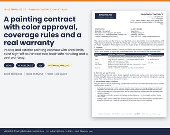 Painting Contract template