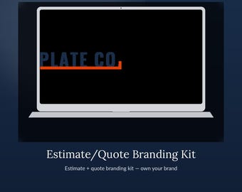 Kit de Identidade Visual para Empreiteiros | Conjunto de Logotipos Editáveis para Papel Timbrado, Cartão de Visita e Assinatura de E-mail no Canva | Identidade Visual para Orçamento de Pisos | Download Imediato