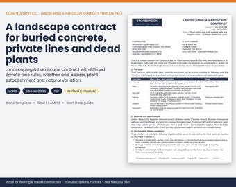 Landscaping and Hardscape Contract template