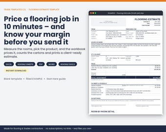 Flooring estimate template