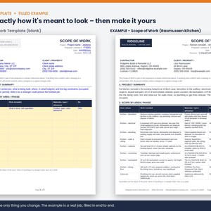 Scope of Work Template, Construction SOW, Exclusions & Assumptions Library, Short Form, Word Google Docs PDF image 8