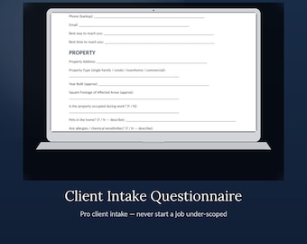 Formulário de Cadastro de Cliente para Instalação de Pisos | Questionário do Projeto (Word + PDF + Formulário Google) | Planilha de Contatos para Contratistas | Download Instantâneo Editável
